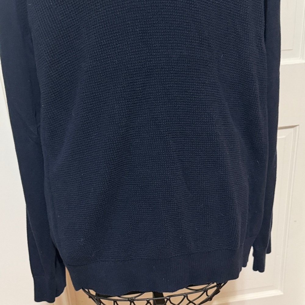 ⛄️⛄️⛄️BOGOHO ⛄️⛄️⛄️Michael Kors Dark Blue Shawl Collar Sweater-XL - Picture 3 of 9